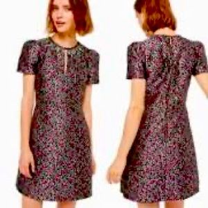 KATE SPADE Floral Park Jacquard Jeweled Cocktail Dress \\ 8